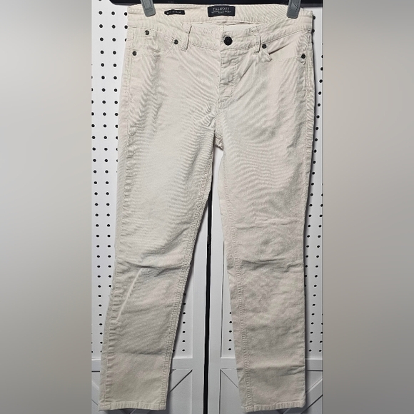 Talbots Pants - Talbots Flawless Cream 5 Pocket Petites Straight Corduroy Pants Size 4P EUC